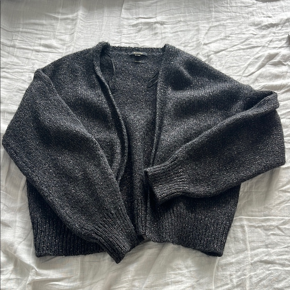 Massimo Dutti Women's Black Sparkly Sweater